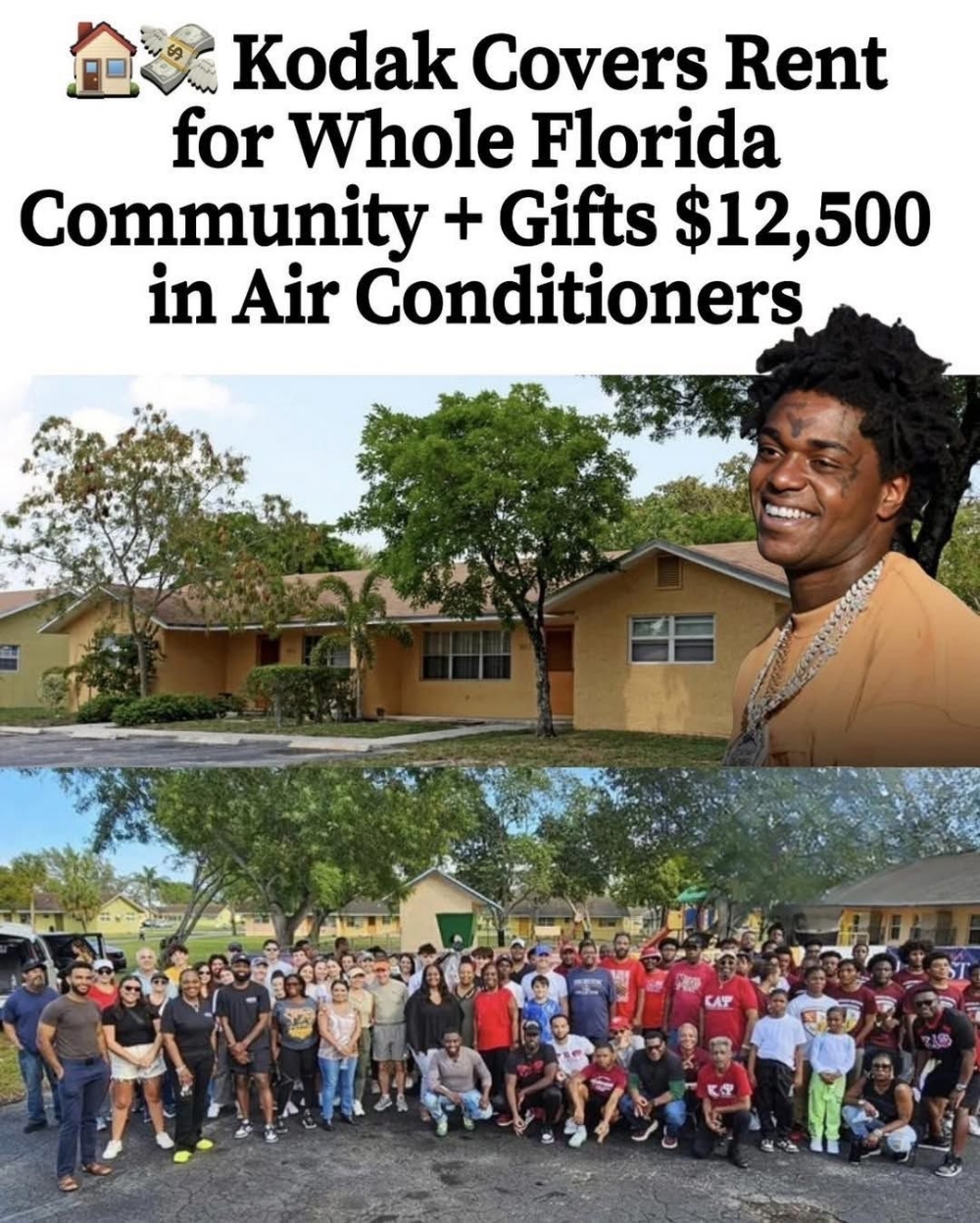 Kodak Black covers Rent For Whole Florida Community + Gifts $12,500 In Air Conditioners Repair