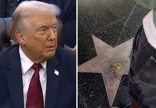 Somalian Man Urinates On Trump's Hollywood Walk Of Fame Star!
