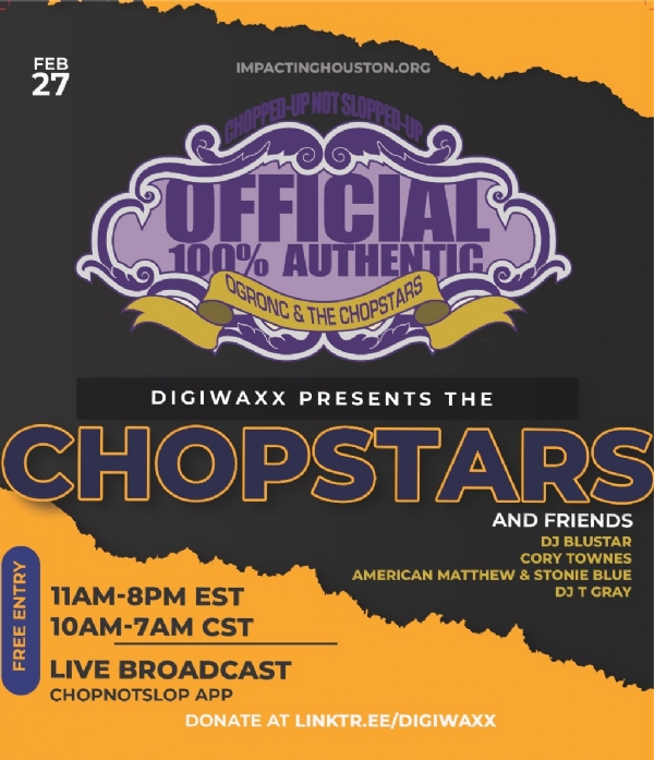 Check out the Chopstars and Digiwaxx Relief program Starting tomorrow  at 10 AM - 7Pm CST