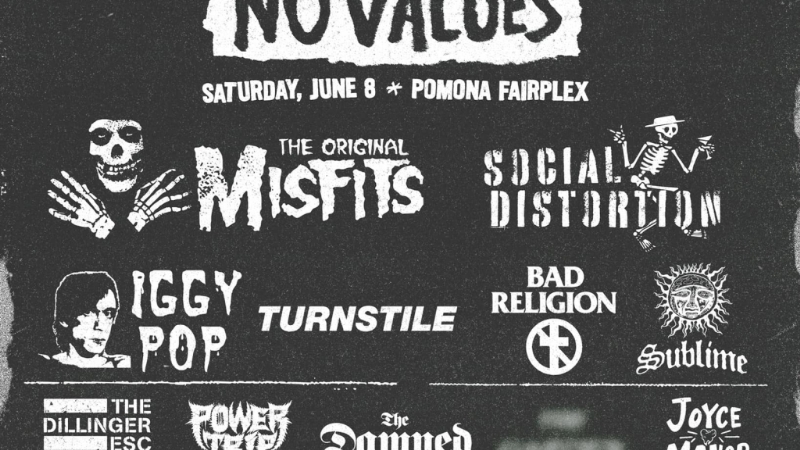 MISFITS, SOCIAL DISTORTION, THE DILLINGER ESCAPE PLAN, POWER
TRIP & More Booked For No Values Fe