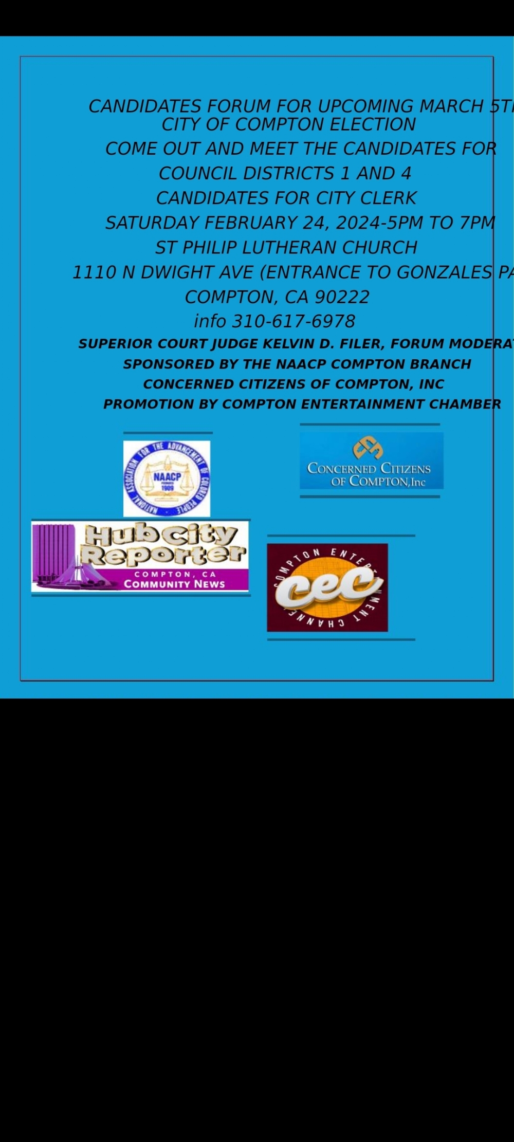 Watch The Compton Candidates Forum On The Compton Entertainment Channel