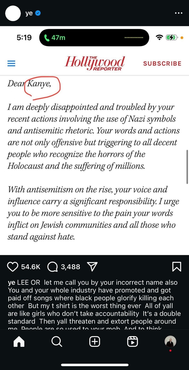Kanye West Blasts Lyor Cohen For Weighing In On His Antisemitism