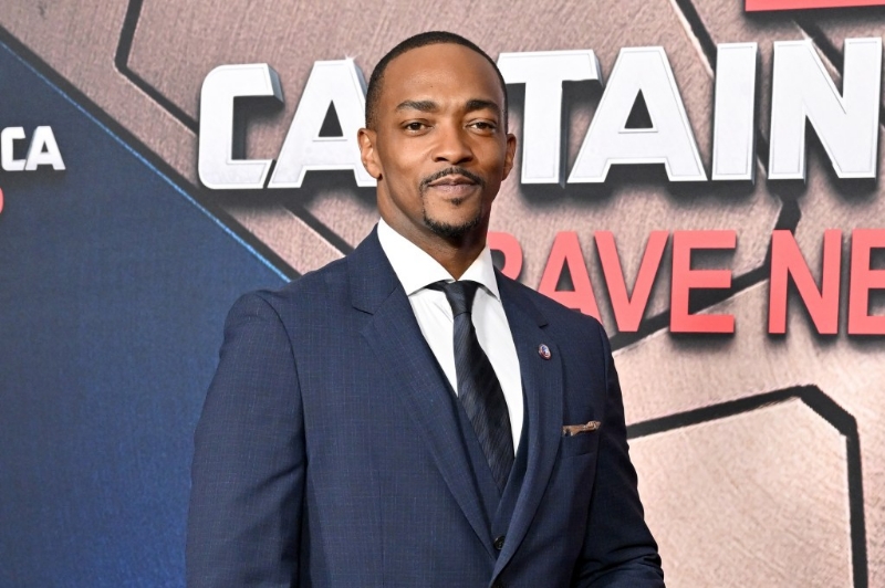He's The Captain Now: Anthony Mackie Commands The Carpet At 'Captain America: Brave New World' Premi