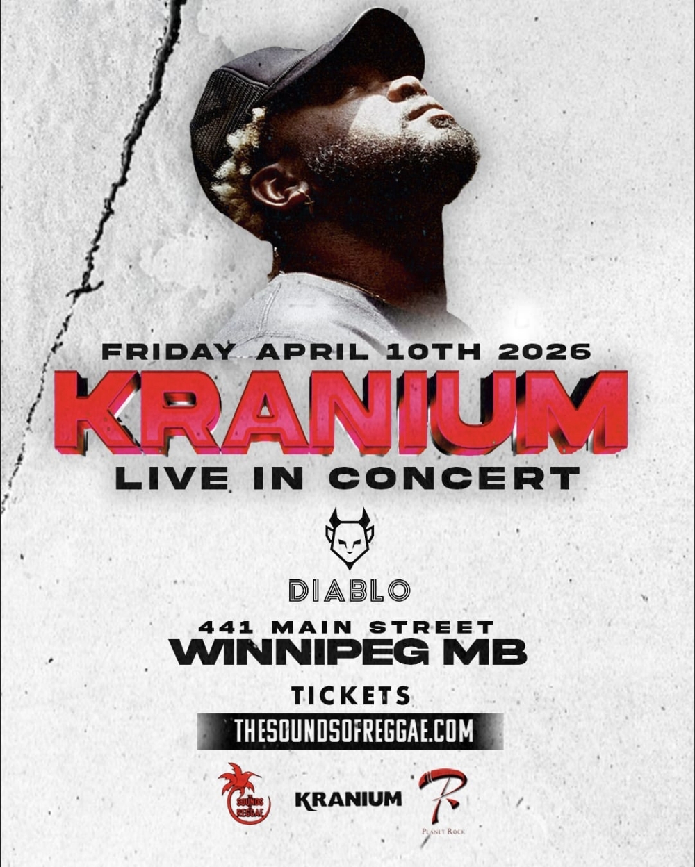 ?? KRANIUM LIVE IN WINNIPEG ??  Friday, April 10th ?? Diablo - 441 Main St