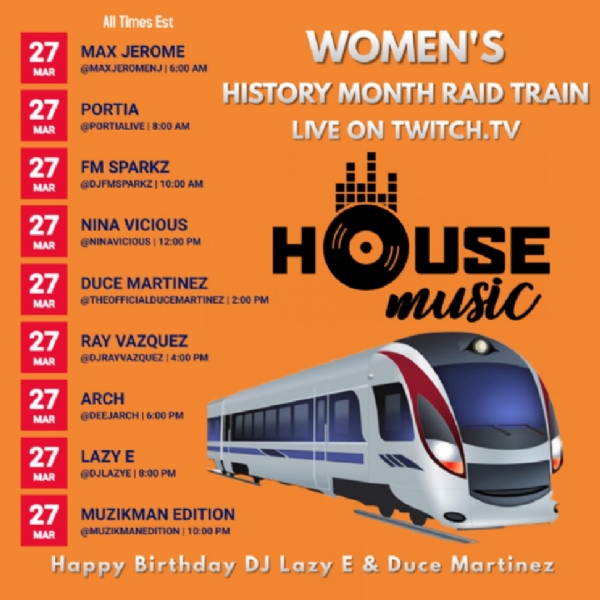 House Music Raid Train on Twitch