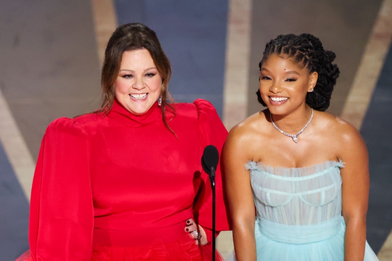 Halle Bailey Shares "The Little Mermaid" Trailer During Oscars