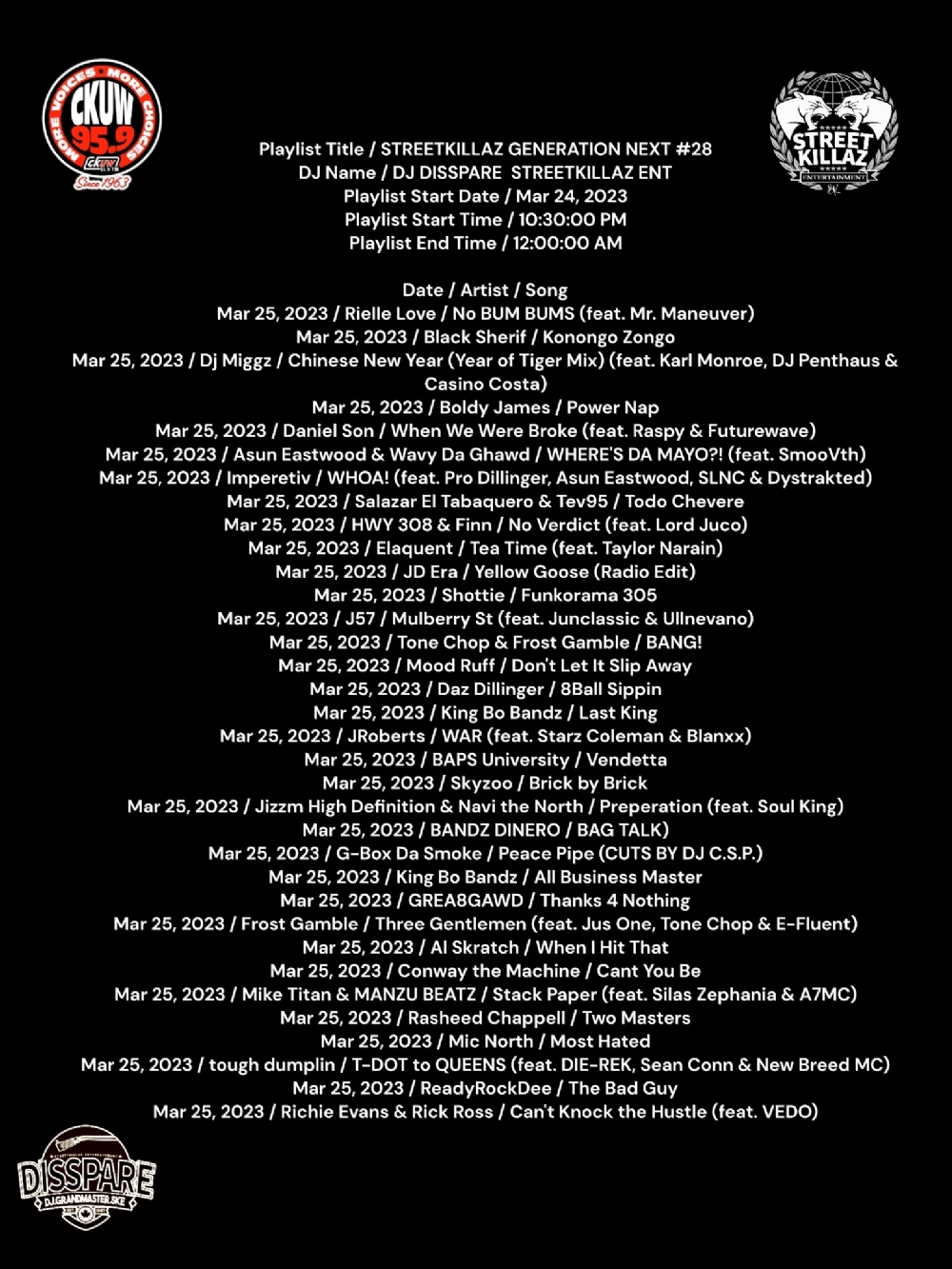 STREETKILLAZ GENERATION NEXT RADIO SHOW