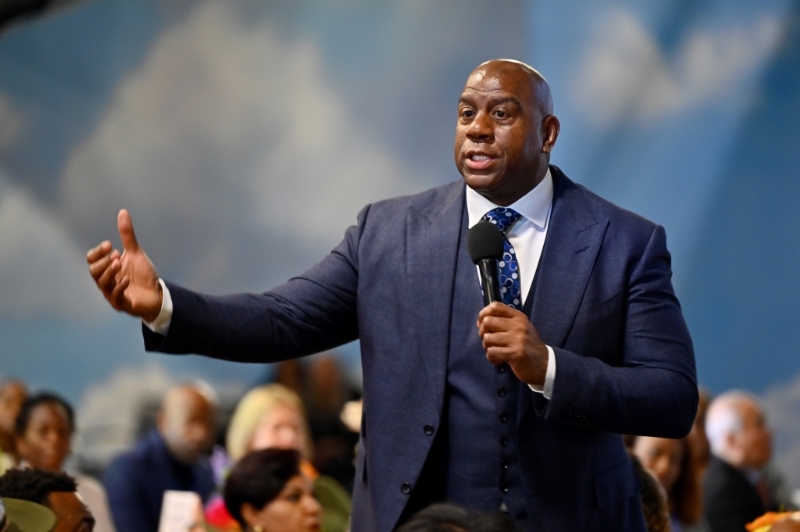 Magic Johnson Part Of Group Seeking To Buy Commanders For Record-Breaking Price