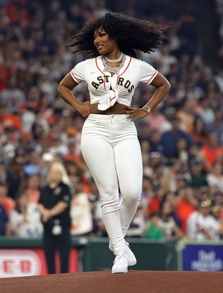 Megan Thee Stallion Serves "Body-ody" As She Throws First Pitch At Astros Game
