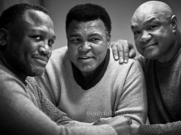 Three of the greatest heavyweights of all time, gone, but not forgotten. Joe Frazier, Muhammad Ali a