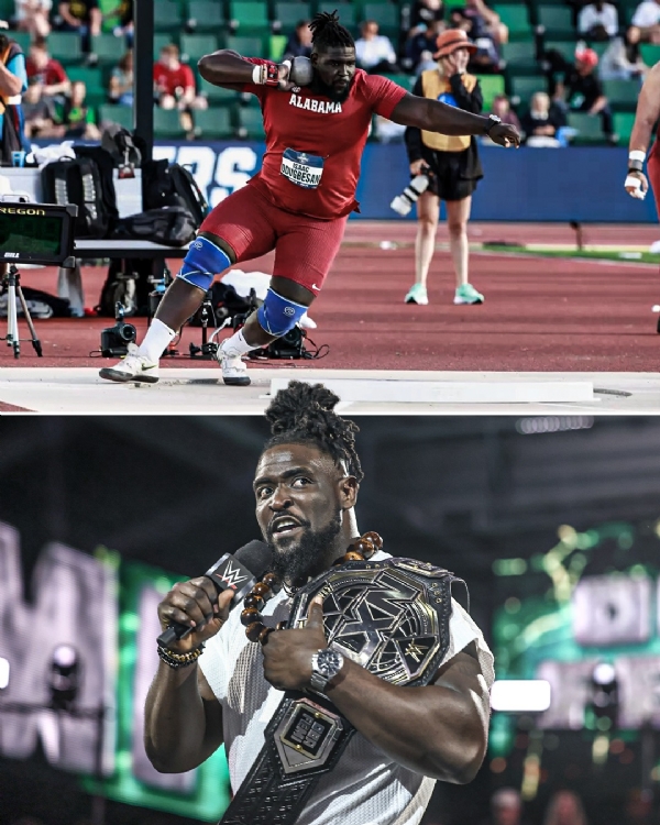 Before stepping into the WWE ring, NXT Champion Oba Femi was making his mark in track and field at t
