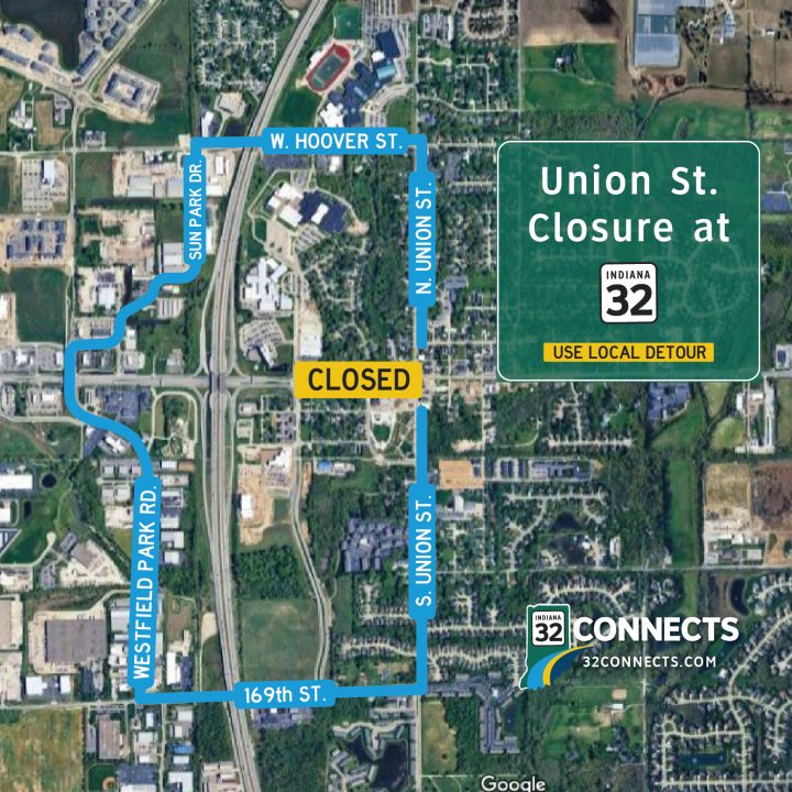 Stretch of State Road 32 in Westfield to close until October