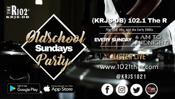 Oldschool Sundays Party on (KRJS-DB) 102.1 The R