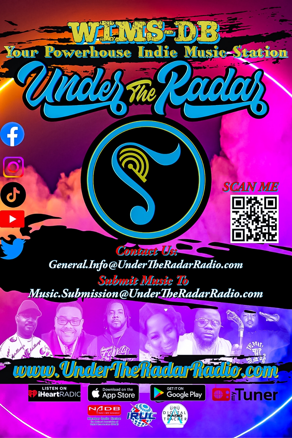 Under The Radar Radio WIMS-DB, Your Powerhouse Indie Music Station Is Now "Live" On iHeart Radio