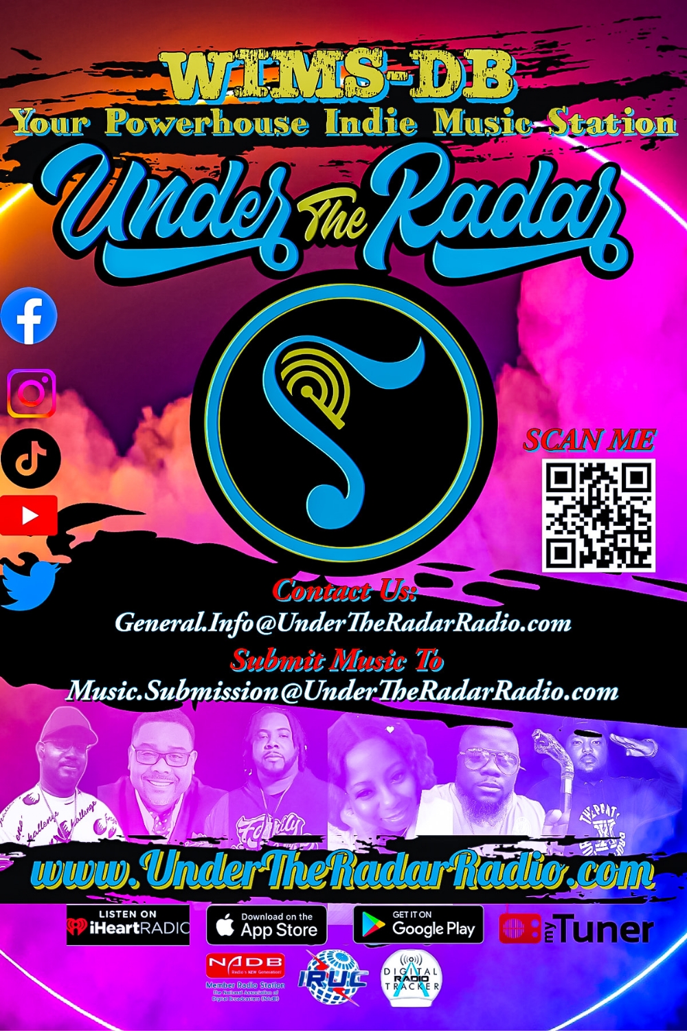 Under The Radar Radio WIMS-DB, Your Powerhouse Indie Music Station Is Now "Live" On iHeart Radio