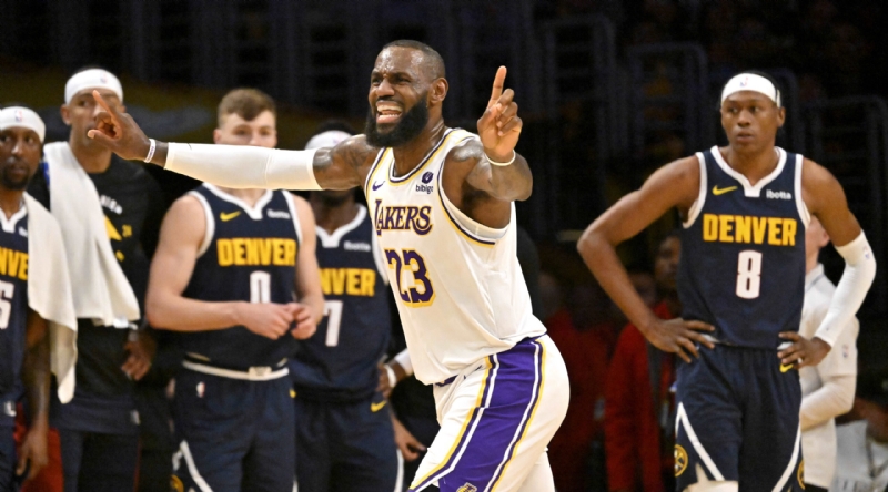 LeBron James Erupts On Darvin Ham As Lakers Beat Nuggets With Caleb Williams Sitting Courtside