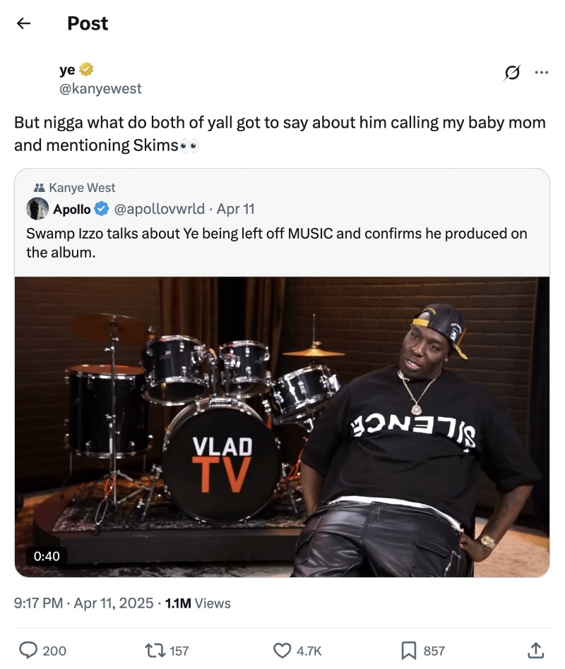 Kanye West Refuses To Accept Swamp Izzo's Explanation For Playboi Carti Beef