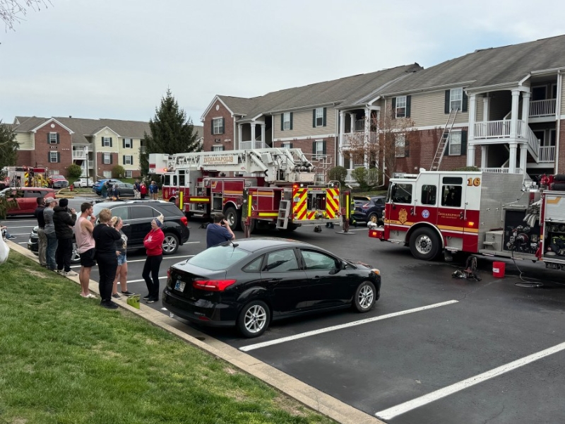 2 hospitalized after fire breaks out at southeast Indianapolis apartment complex