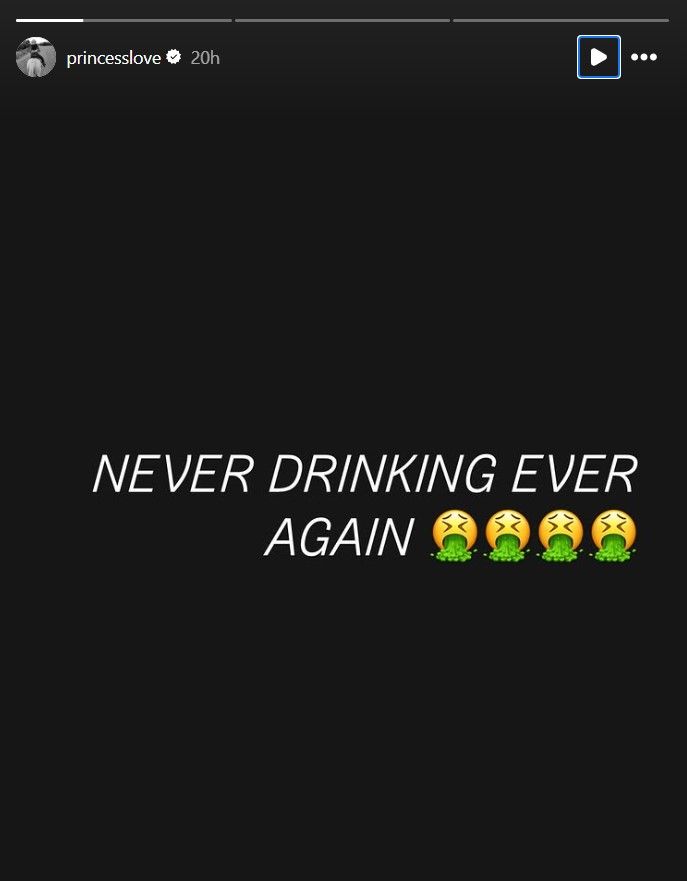 Princess Love Swears Off Alcohol After Fans Spot Her Kissing Ray J