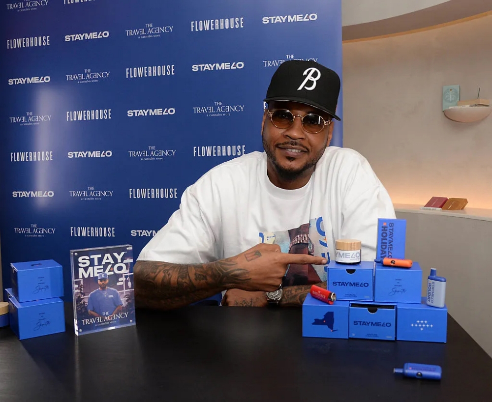The High Life: Carmelo Anthony Debuts New Cannabis Brand 'STAYME70' At The Travel Agency's Fifth Ave