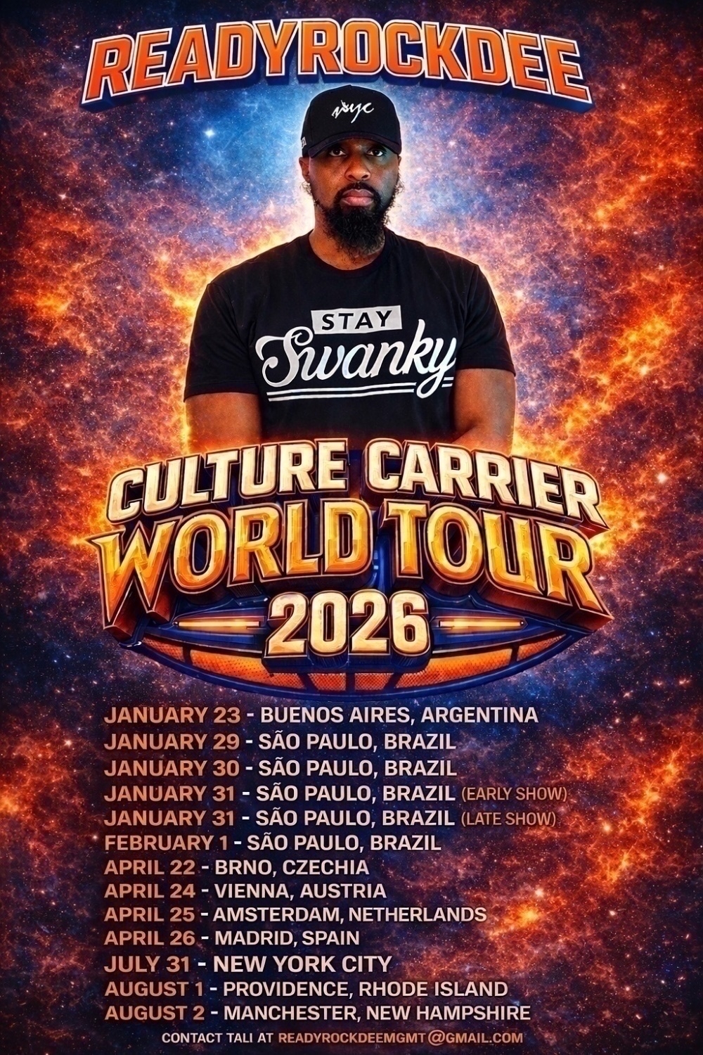 ReadyRockDee Announces the Culture Carrier World Tour 2026