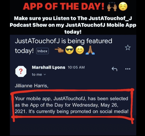 Thank You For Making My App, Mobile App Of The Day Again :)