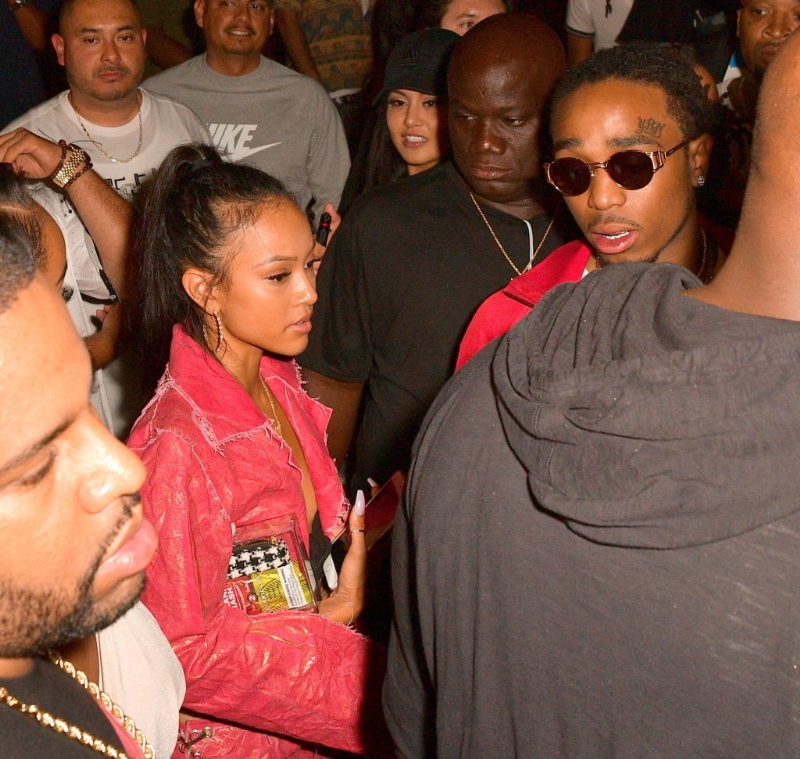 Karrueche Tran Celebrates Her Birthday At The Club With Quavo