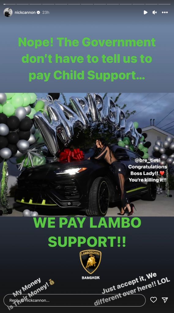 Nick Cannon Spoils Bre Tiesi With A Lambo After She Discusses Child Support On "Selling Sunset"