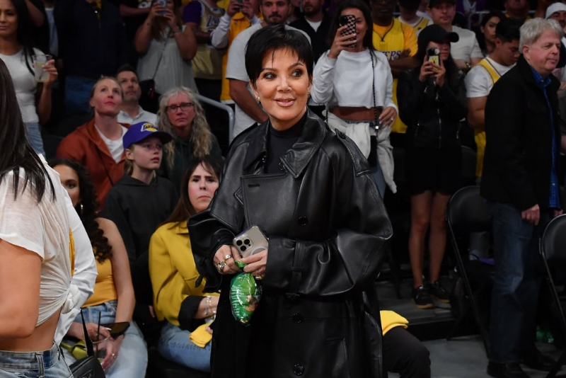 Kris Jenner Supports Tristan Thompson At Lakers Game