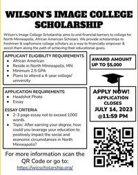 Wilson's Image College Scholarship Opportunity