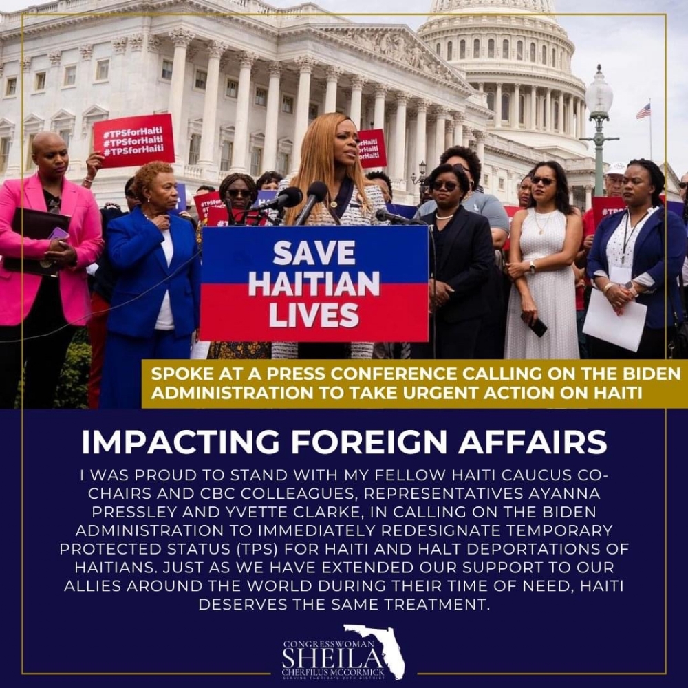 Congresswoman Sheilla - impacting Foreign Affairs