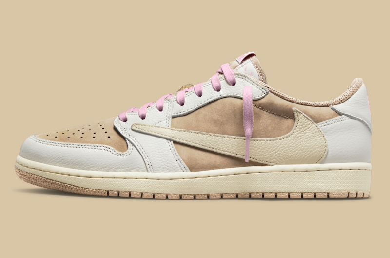 Travis Scott x Air Jordan 1 Low "Sail/Shy Pink" First Look