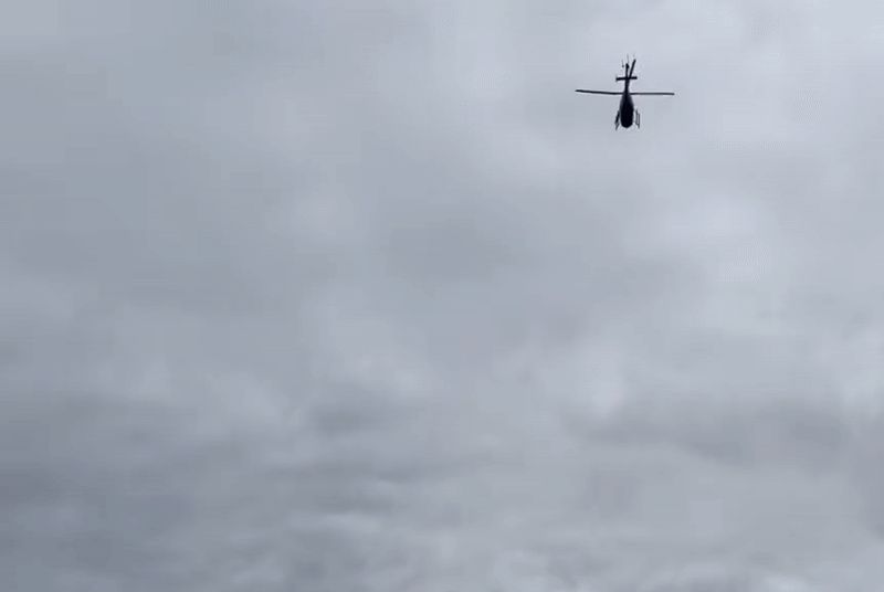 ISP helicopter used to find armed, half-naked man hiding in retention pond
