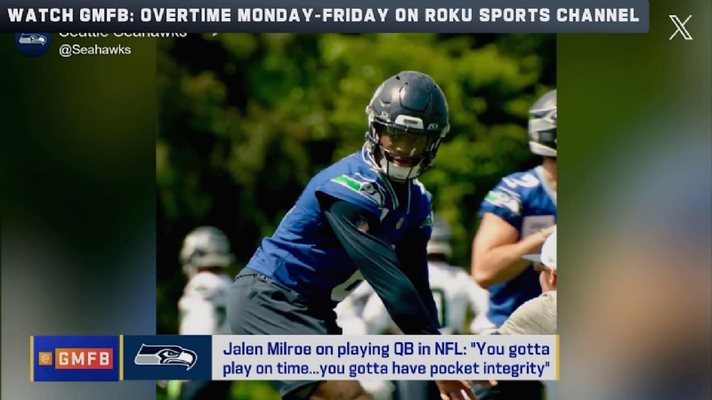 NFL Network's Good Morning Football OT Discusses Seahawks Rookie Quarterback Jalen Milroe