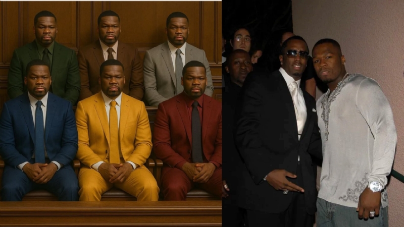 50 Cent Trolls Diddy With AI Jury Made Entirely Of Himself