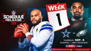 SOURCE SPORTS: Eagles, Cowboys to Clash in 2025 NFL Kickoff Game
