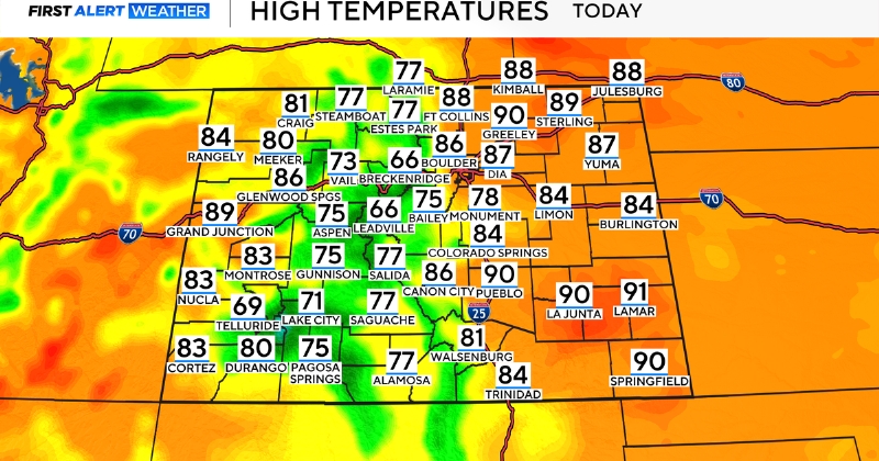 Near record-breaking heat in Colorado to start the work week