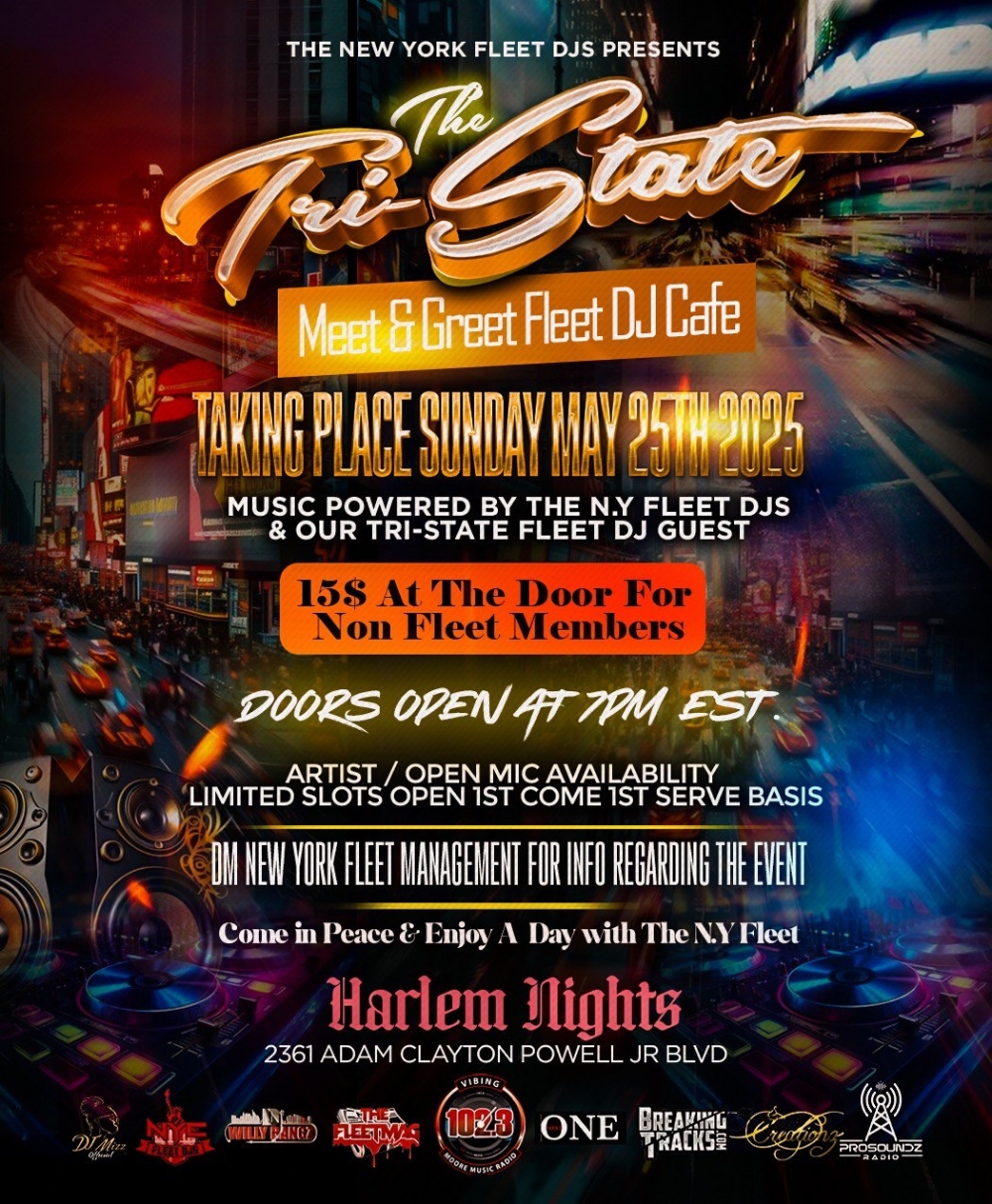 Tri-State Meet & Greet 5/25 Harlem, NY. Tap In for details!
