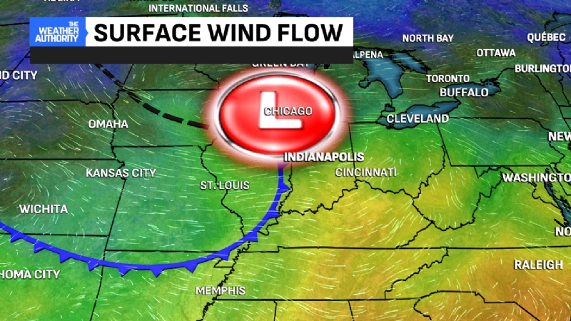 Cooler flow underway; scattered showers remain in play