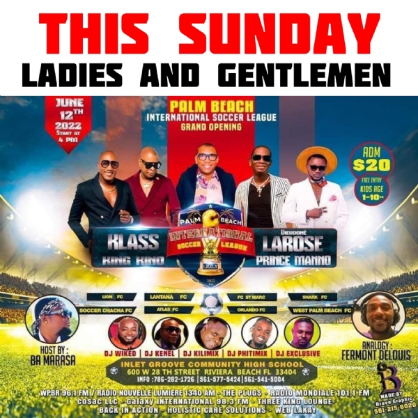 This Sunday - Palm Beach International League Grand Opening