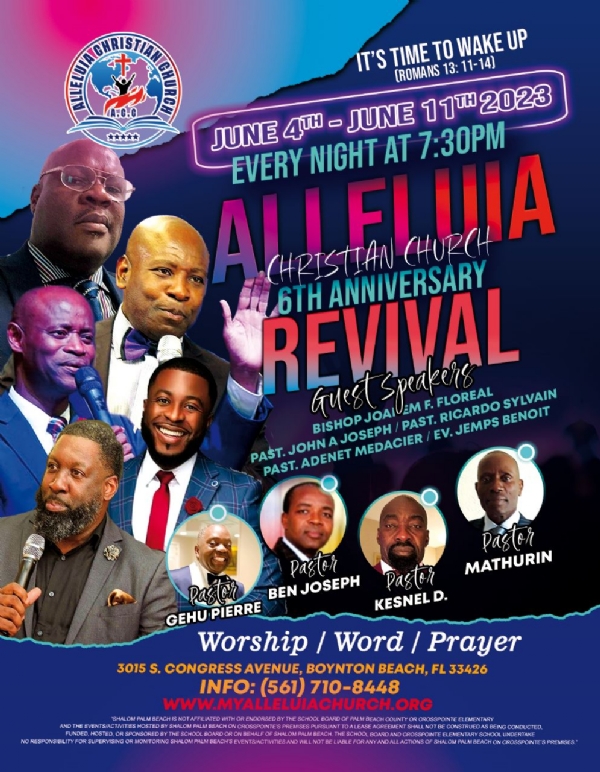 6th Anniversary of Alleluia Christian Church Revival - YOU ARE INVITED