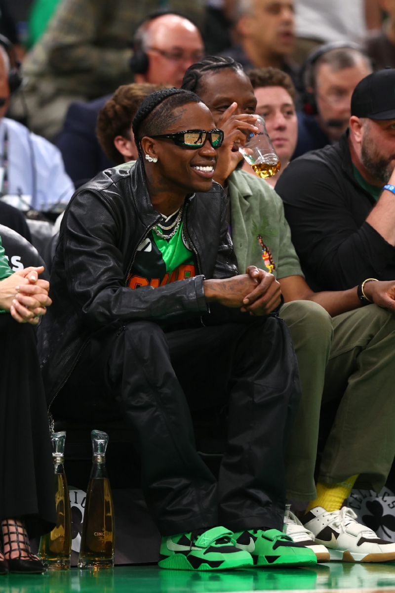 Travis Scott Spotted in Jordan Jumpman Jack "Celtics" Sneakers