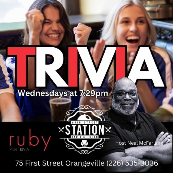 MAIN STREET STATION ORANGEVILLE TRIVIA WEDNESDAYS