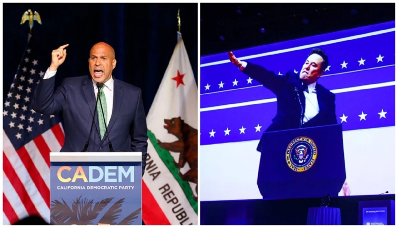 Cory Booker Responds To Ridiculous MAGA Republicans Accusations of Doing A "Nazi Salute"
