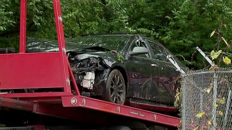 Driver loses control, crashes car into near east side creek