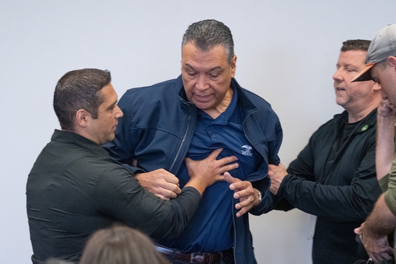 Sen. Alex Padilla Handcuffed During Homeland Security News Conference