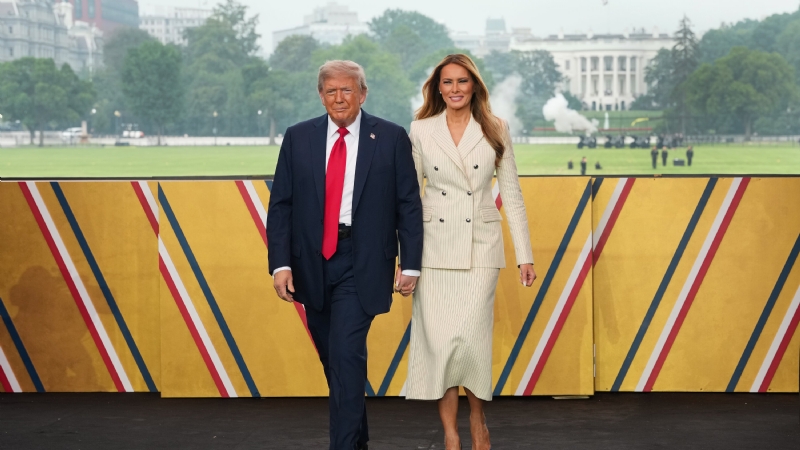 Melania Trump Suits Up for the Military Parade