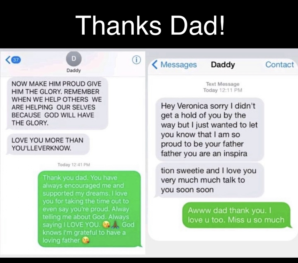 To My Amazing Father! I Love You.. ~ From Your Oldest Daughter Ronica ~ Aka.. #JustATouchof_J
