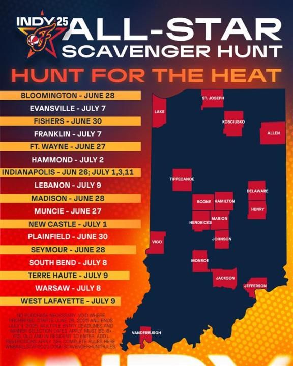 WNBA All-Star 2025 to host statewide scavenger hunt across Indiana