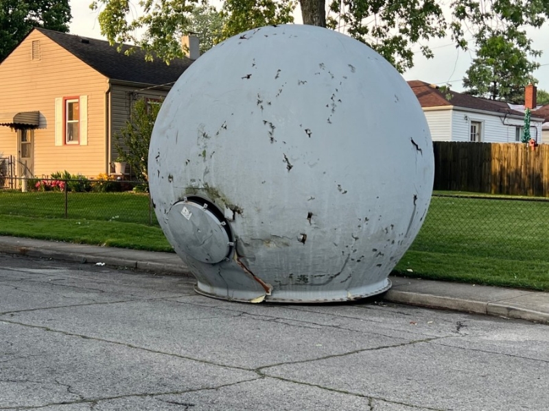 Mystery dome spotted after severe weather rolls through central Indiana. What is it?